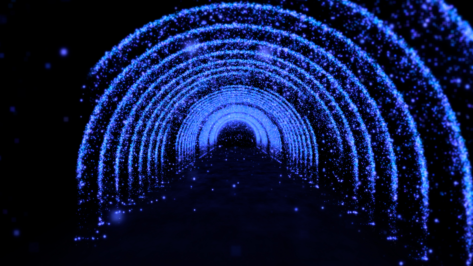 輝くアーチ-降り注ぐ黄金の光-青に色変更