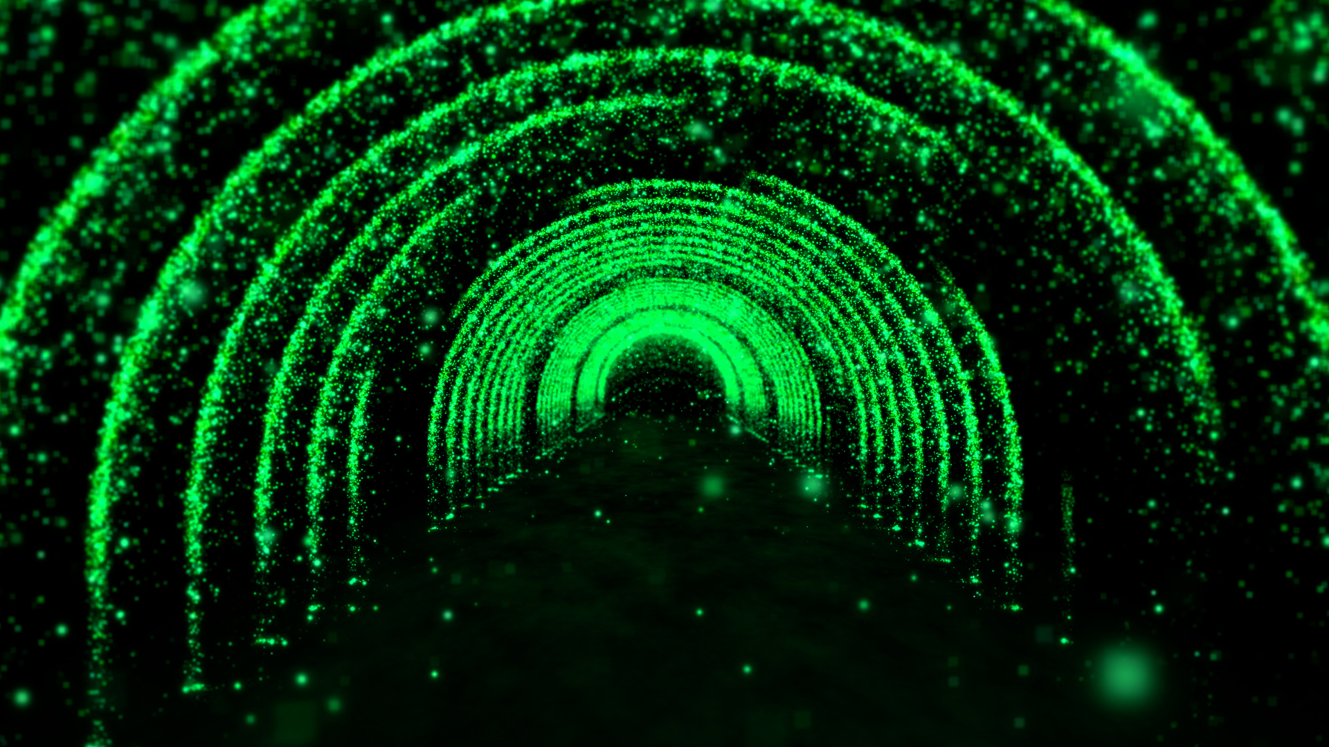 輝くアーチ-降り注ぐ黄金の光-緑に色変更