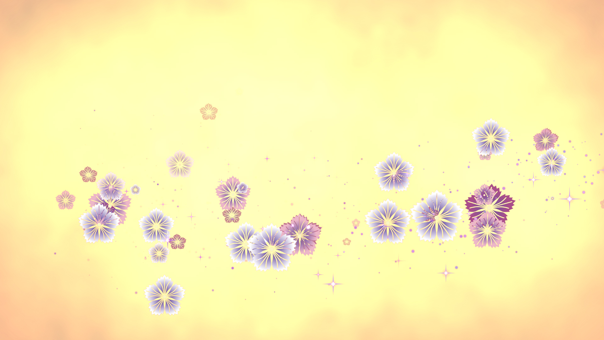 秋の撫子（回転）-黄色バック