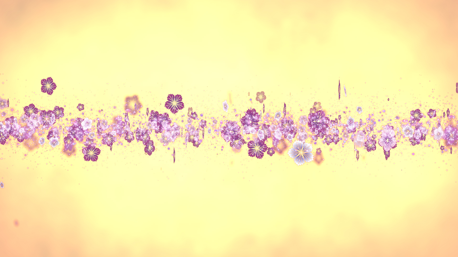 中央から撫子パーティクル（秋）-黄色バック