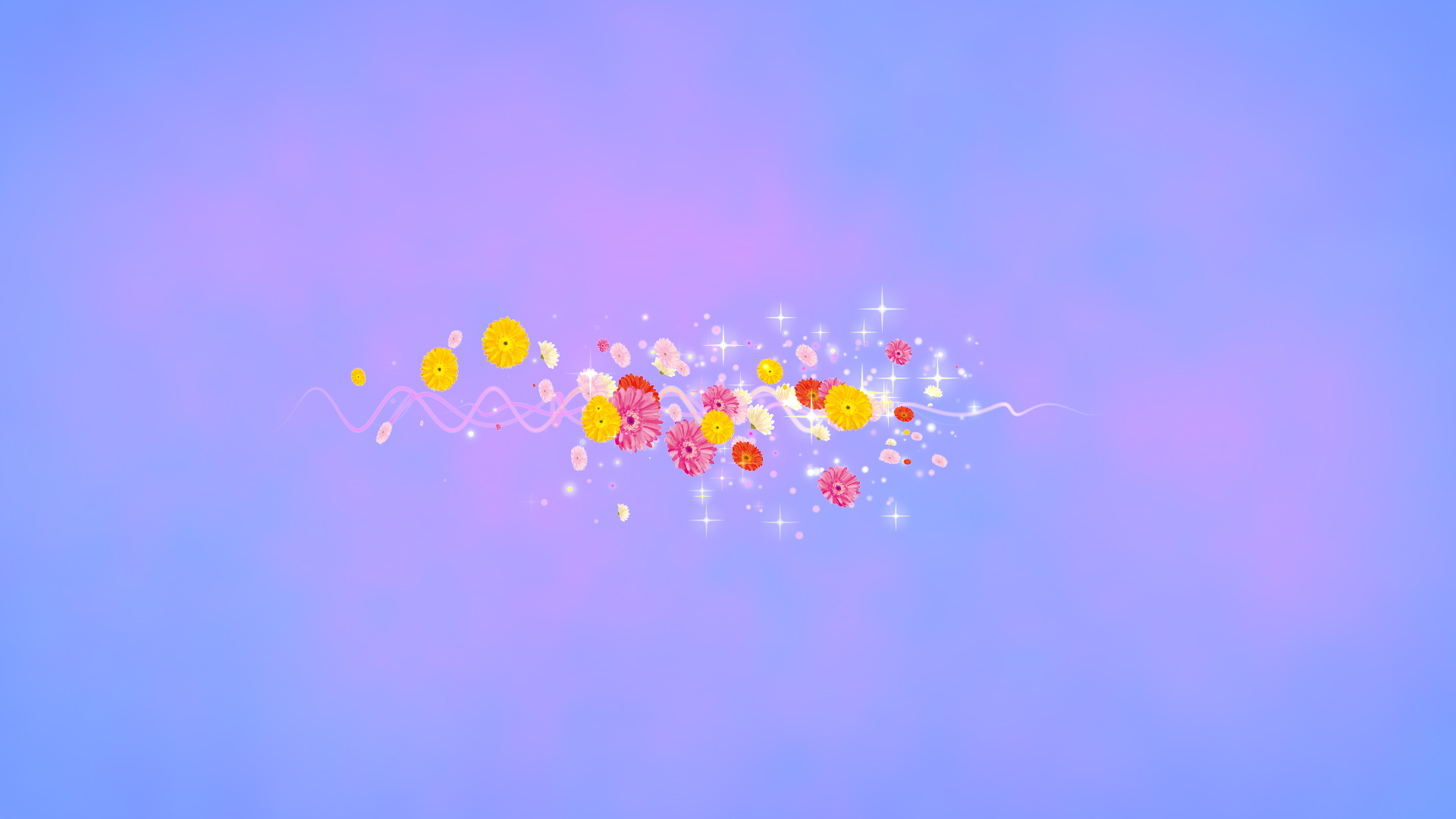 ガーベラ（文字用）-青い背景