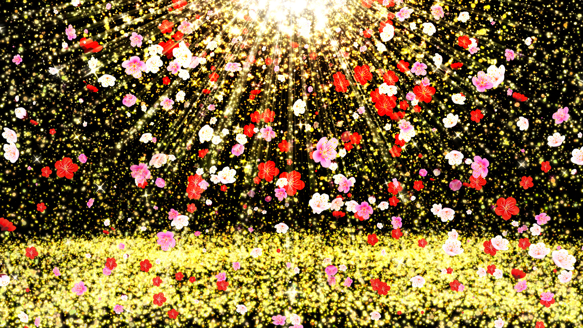 光のお正月 梅が舞い降りる（春）