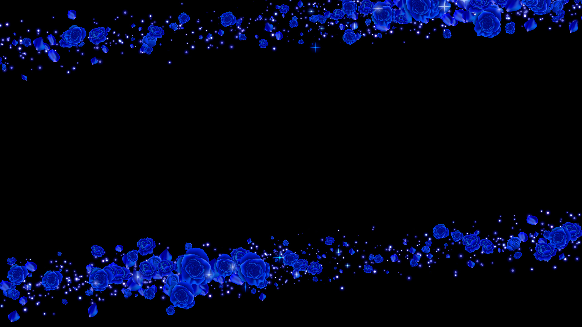 春の青いバラ（フレーム）