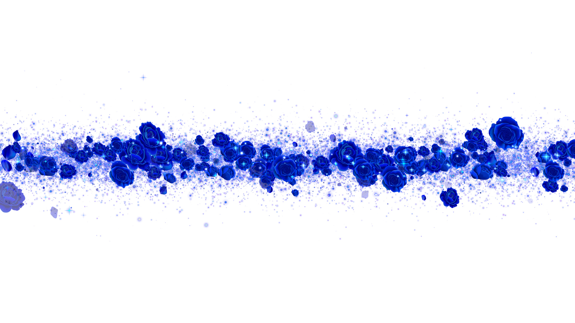 春の青いバラ タイトル用-白い背景に合成