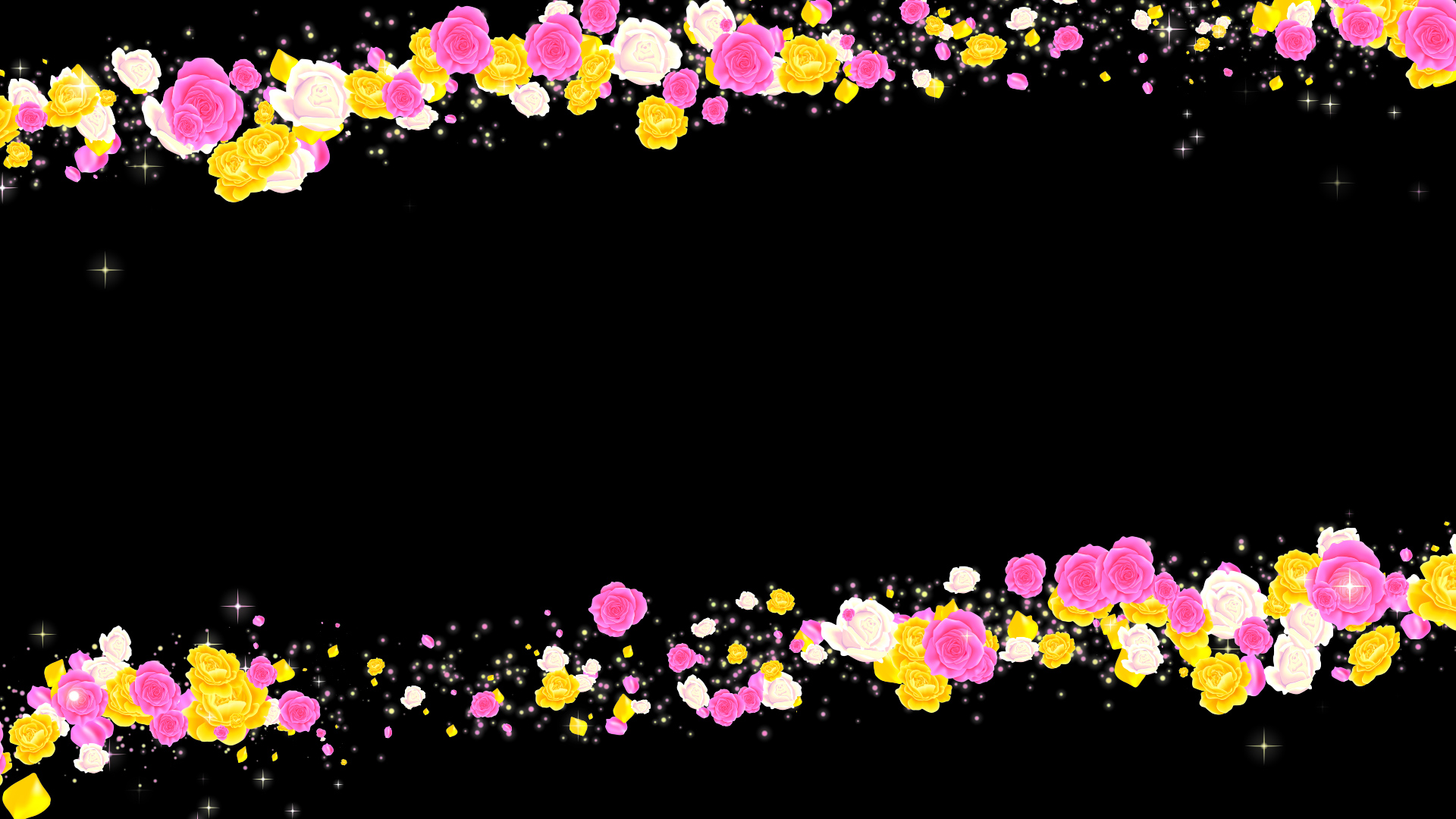 春 カラフルなバラ（フレーム）