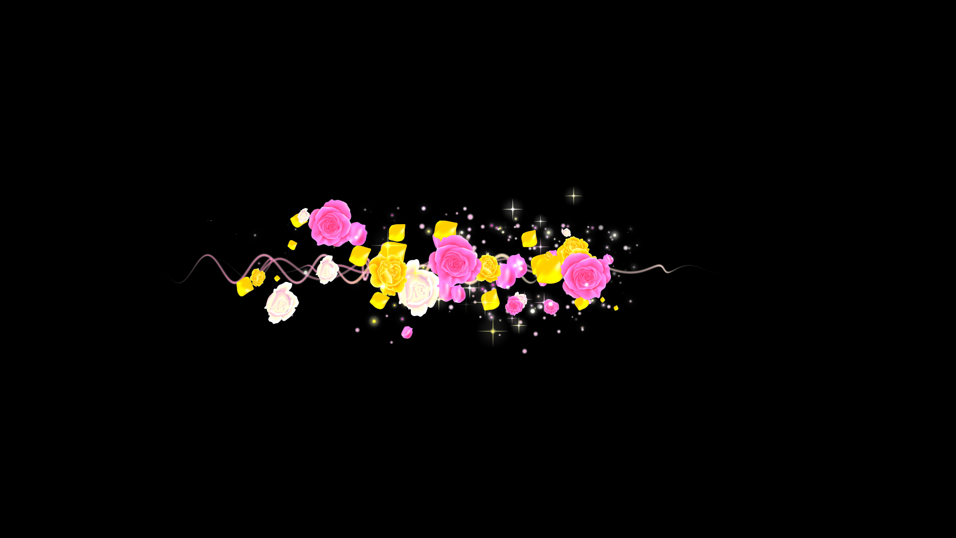 春 カラフルなバラ（文字用）