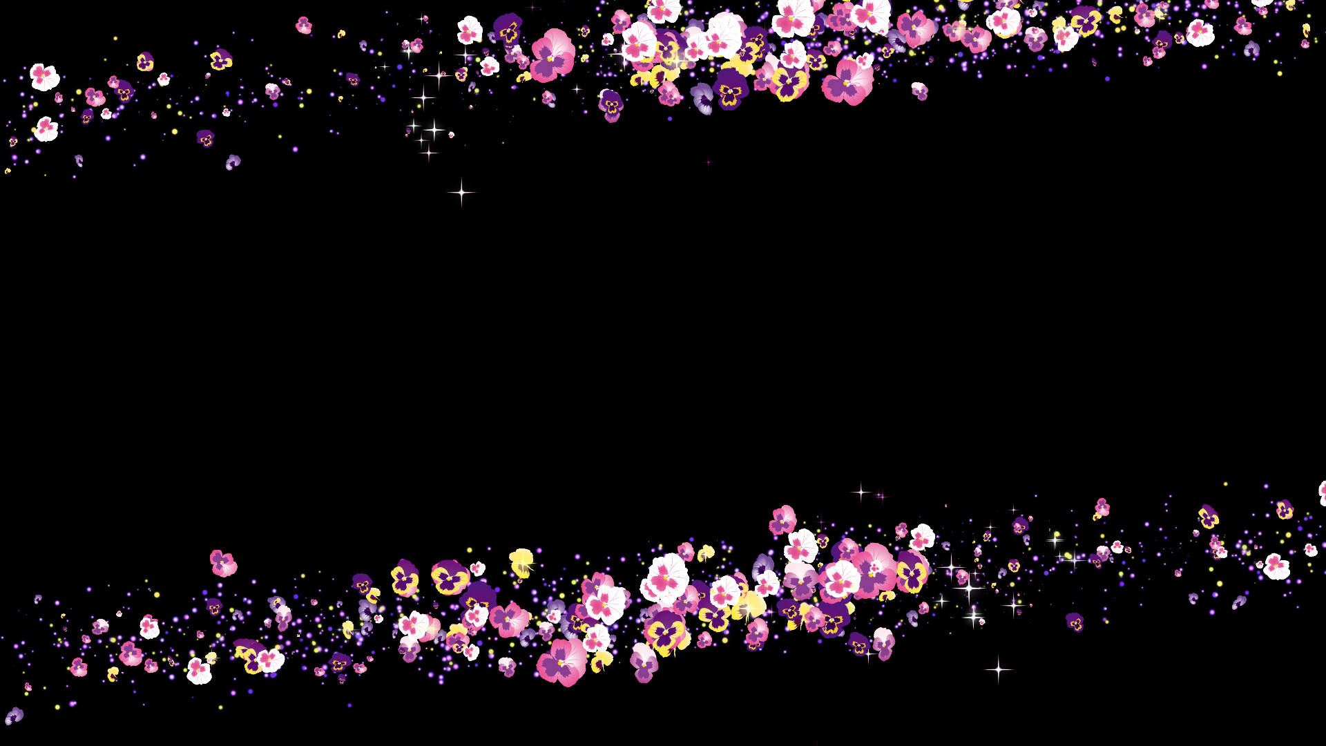 春のパンジー（フレーム）