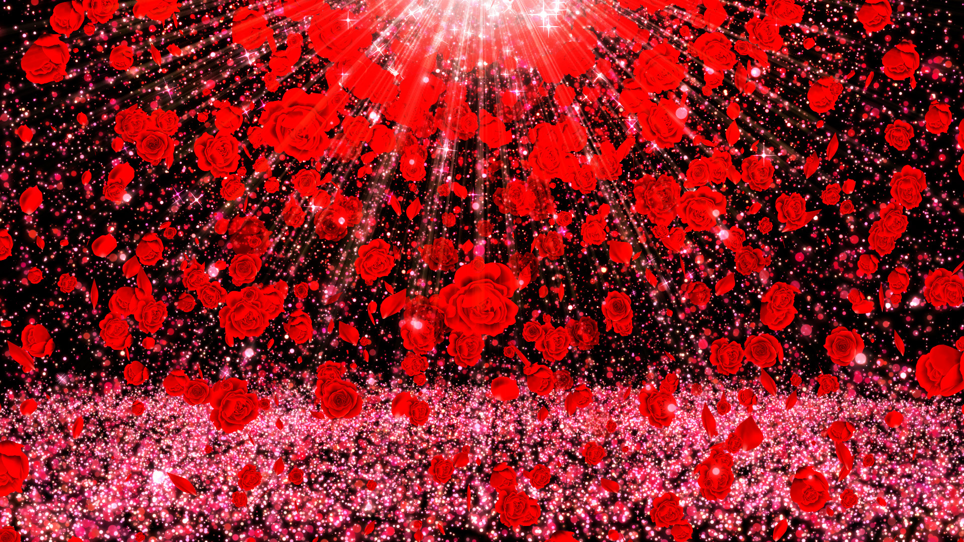 光とバラが舞い降りる（春）