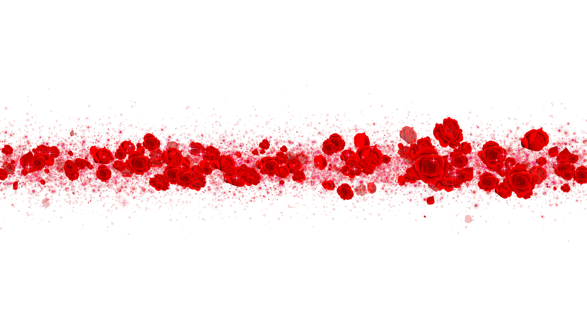 春のバラ タイトル用-白い背景に合成