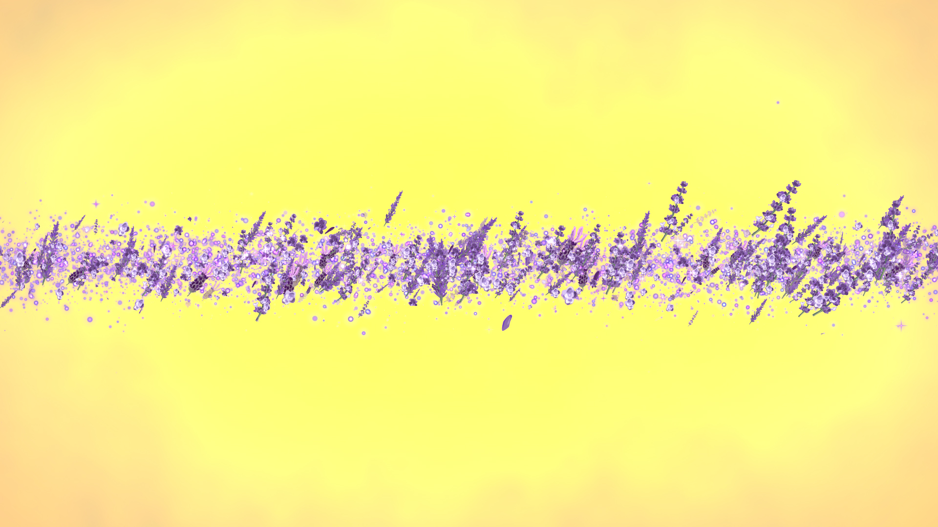 夏のラベンダー（タイトル用）-黄色バック