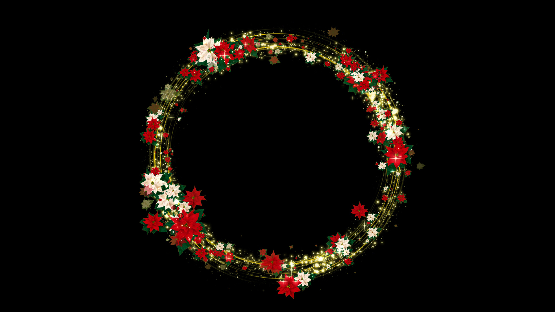 クリスマスリース（ポインセチア）