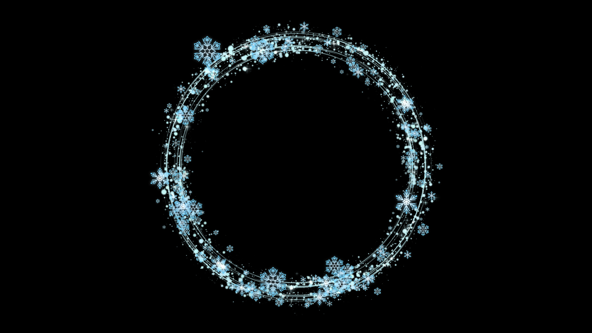 丸く光る雪の結晶