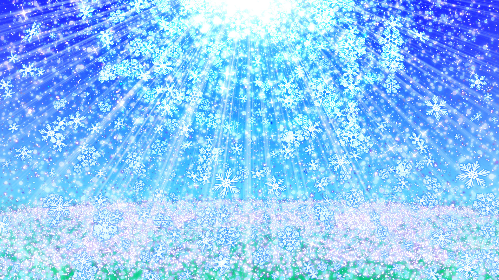 雪の結晶と空の光（冬）