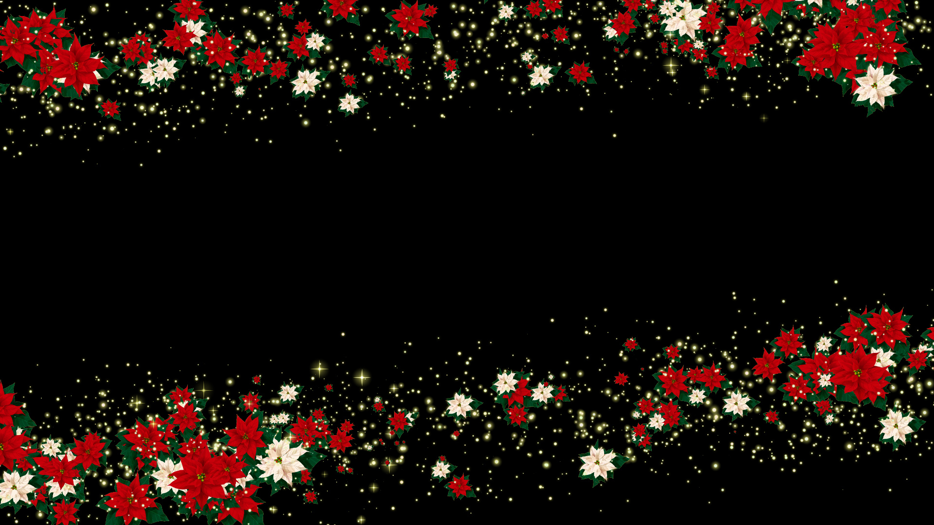 冬のポインセチア（フレーム）